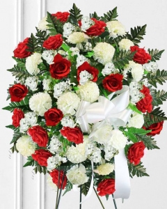 Red & White Sympathy Spray